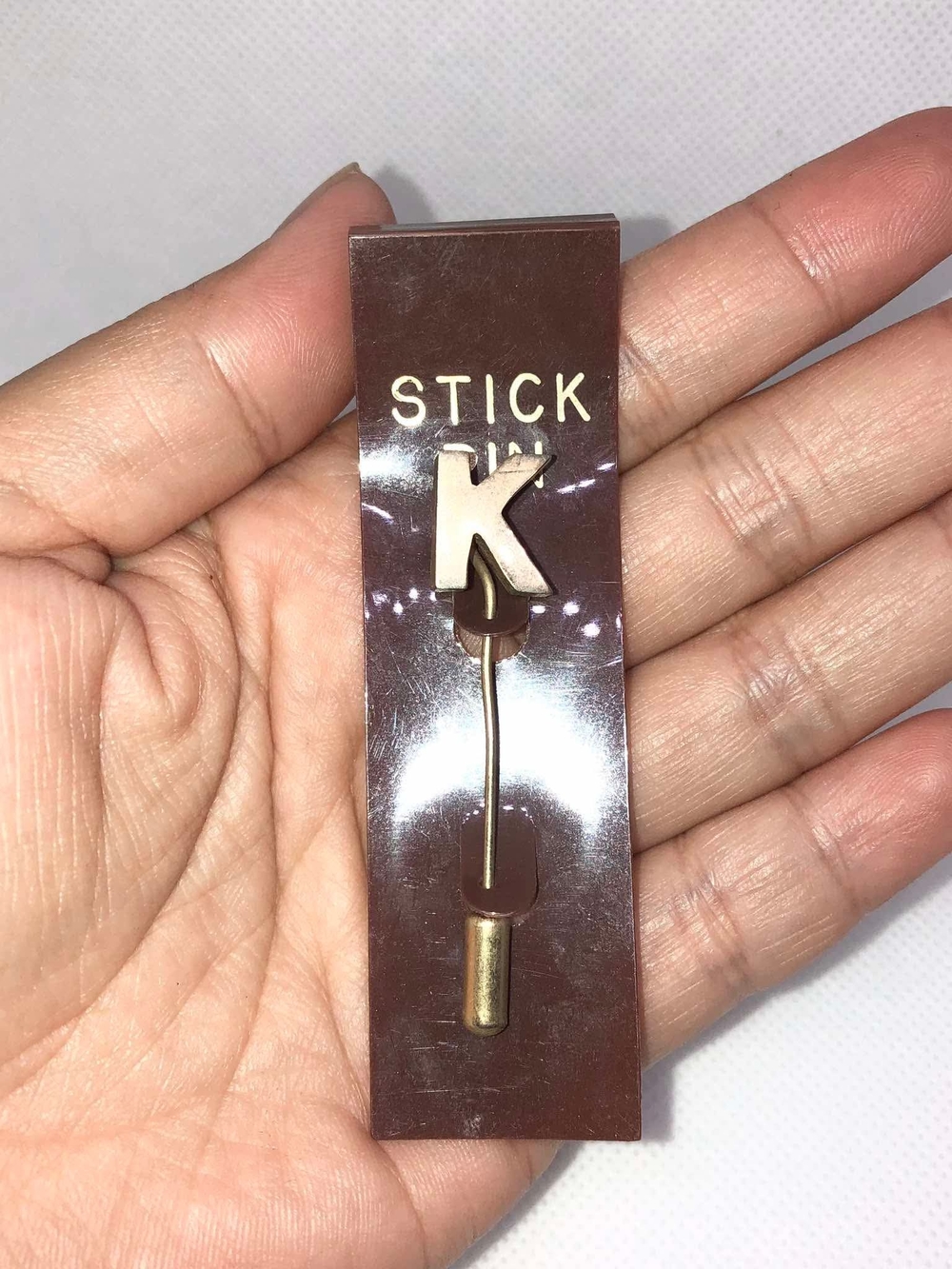 Vintage Gold 'K' Stick Pin